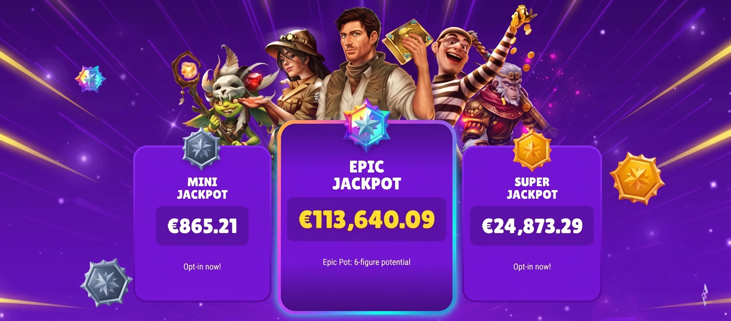Unlimit Casino Jackpots - Mini, Super, Epic